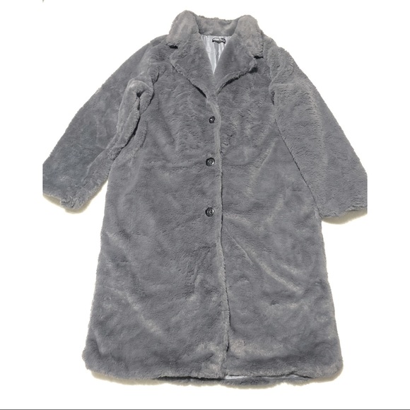 Label Neck Button Up Teddy Coat NWOT - Picture 5 of 8